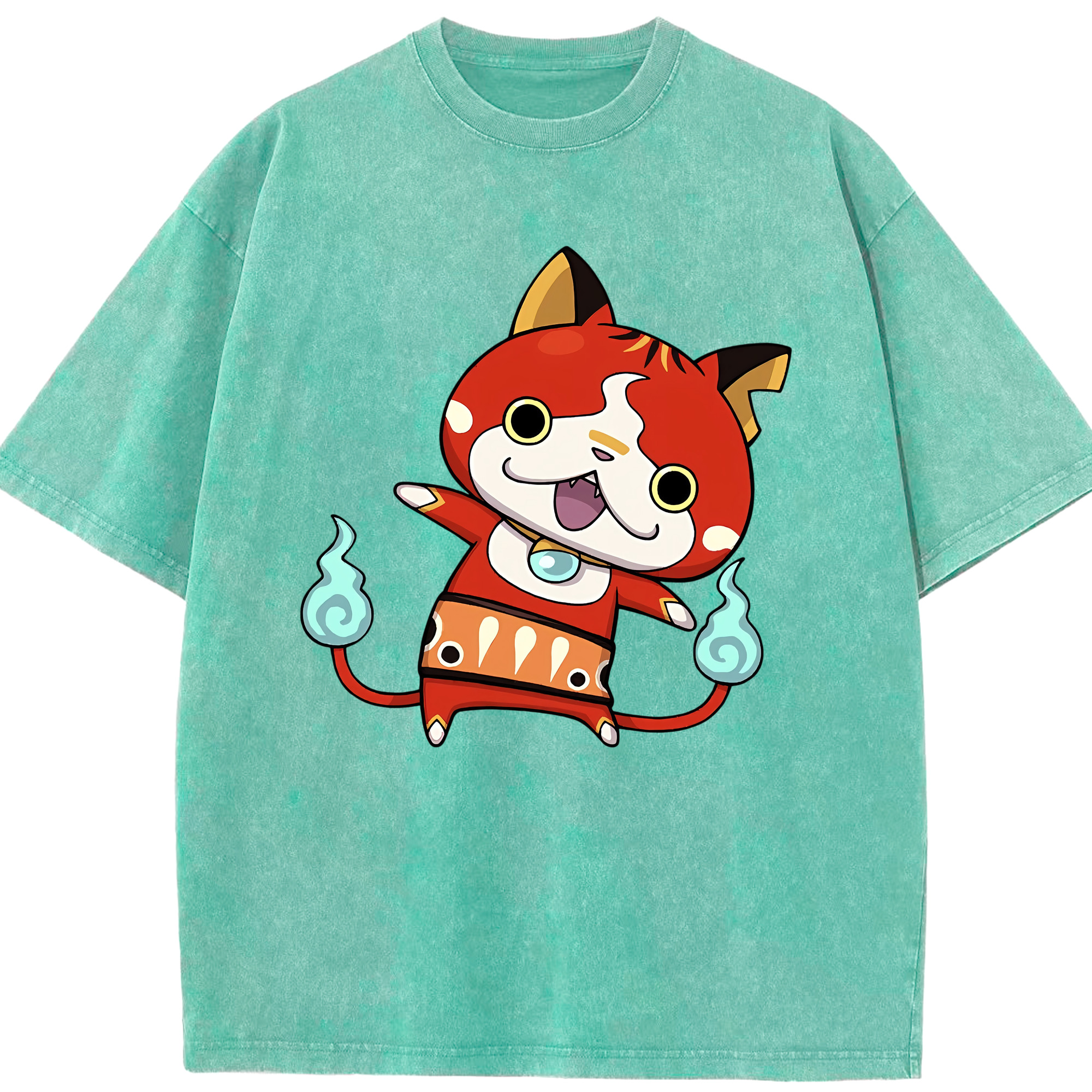 （画像用） 妖怪ウォッチ Yo-kai Watch 綿100% ヴィンテージ風 半袖Tシャツ（フロントプリント）